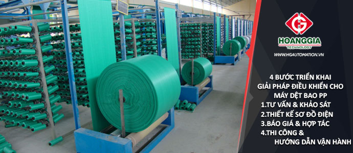 Giải pháp sử dụng biến tần điều khiển cho hệ thống Máy dệt bao PP 