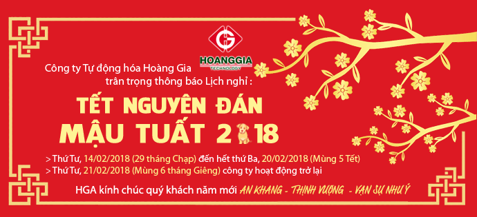 HGA – LỊCH NGHỈ TẾT NGUYÊN ĐÁN – MẬU TUẤT 2018 