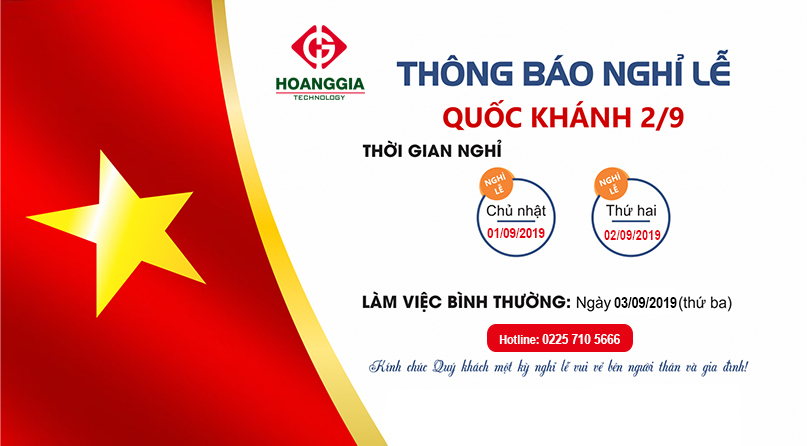 Thông báo lịch nghỉ lễ Quốc Khánh 2/9/2019 