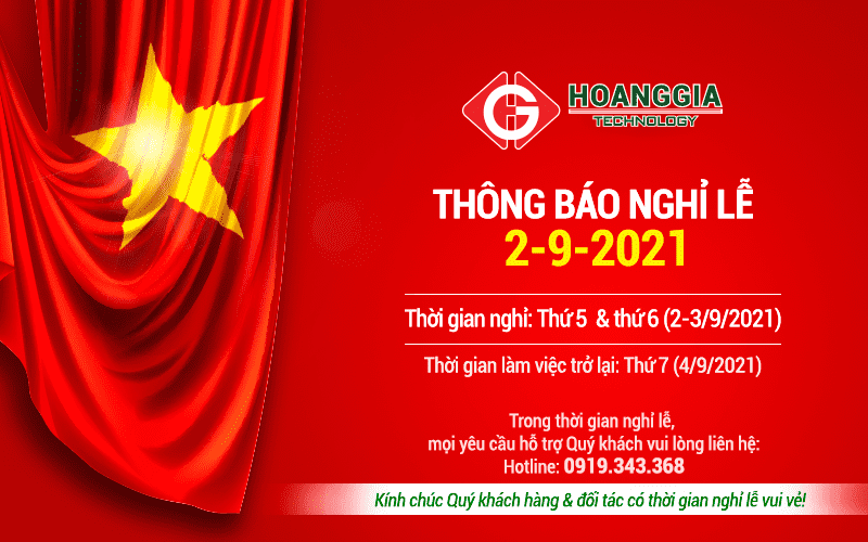 HOÀNG GIA AUTOMATION THÔNG BÁO LỊCH NGHỈ LỄ QUỐC KHÁNH 02/09/2021 