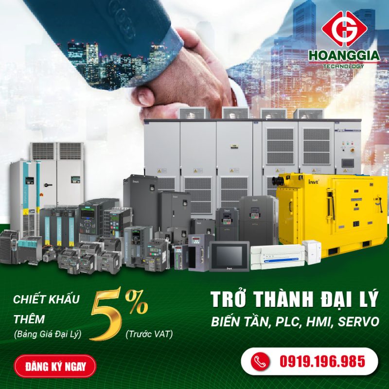 Hoàng Gia Automation tuyển đại lý biến tần INVT 