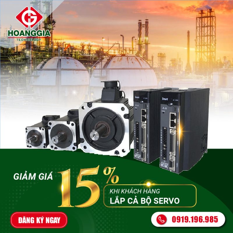 Giảm ngay 15% khi lắp đặt trọn bộ điều khiển Servo INVT 