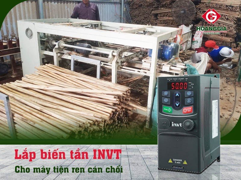 Lắp đặt biến tần INVT cho máy tiện ren cán chổi nhà máy sản xuất tại Hải Phòng 