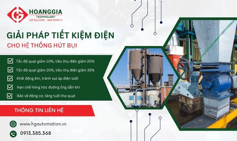 Giải pháp tiết kiệm điện hiệu quả cho hệ thống hút bụi 