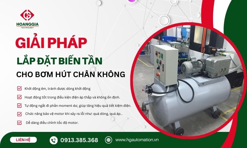 Giải pháp lắp đặt biến tần cho bơm hút chân không 