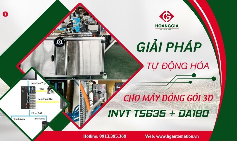 INVT TS635 + DA180: Giải pháp tự động hóa vượt trội cho máy đóng gói phim trong 3D 