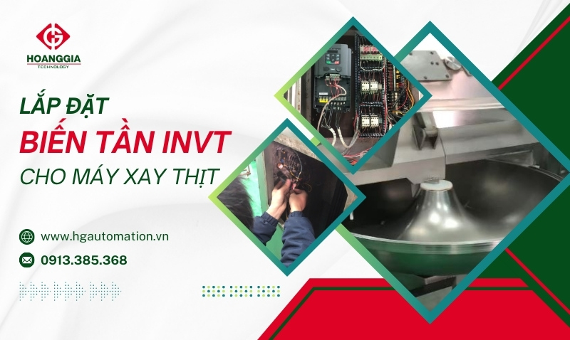 Lắp đặt biến tần cho máy xay thịt – Biến tần IVNT GD200A 7.5kW 