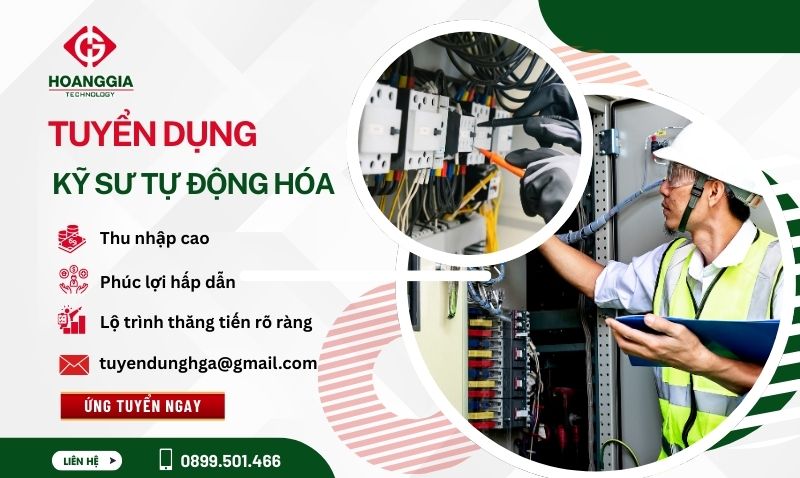 Hoàng Gia Automation tuyển dụng kỹ sư điện tự động hoá 